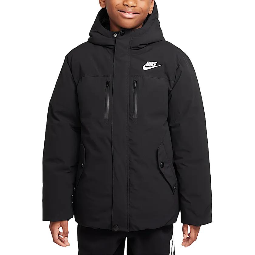 Nike Black Hooded Down Jacket Outdoor Waterproof Windproof Warm Duck Down HQ7165-010