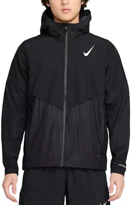 Nike Black Hooded Logo Print Zip-Up Breathable Running Jacket FZ9040-010 Order Nike Black Hooded Logo Print Zip-Up Breathable Running Jacket FZ9040-010