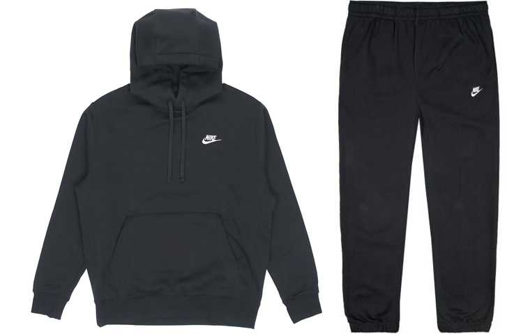 Nike Black Hoodie and Jogger Sportswear Set BV2655-010+BV2738-010