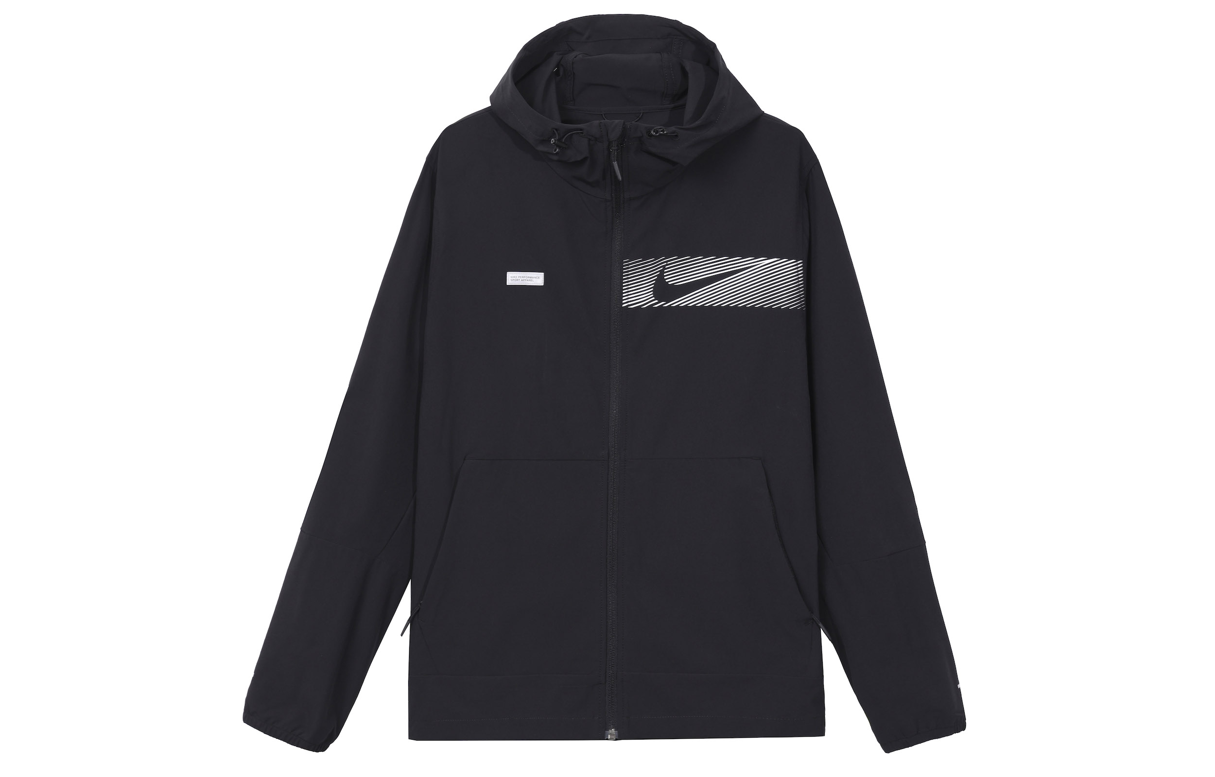 Nike Black Logo Hooded Versatile Zip-Up Jacket FB8559-010
