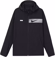Nike Black Logo Hooded Versatile Zip-Up Jacket FB8559-010 Nike Black Logo Hooded Versatile Zip-Up Jacket FB8559-010