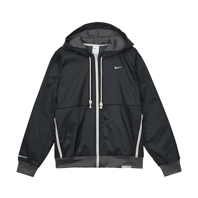 Nike Black Logo Printed Zip-Up Hoodie Jacket DQ6185-010