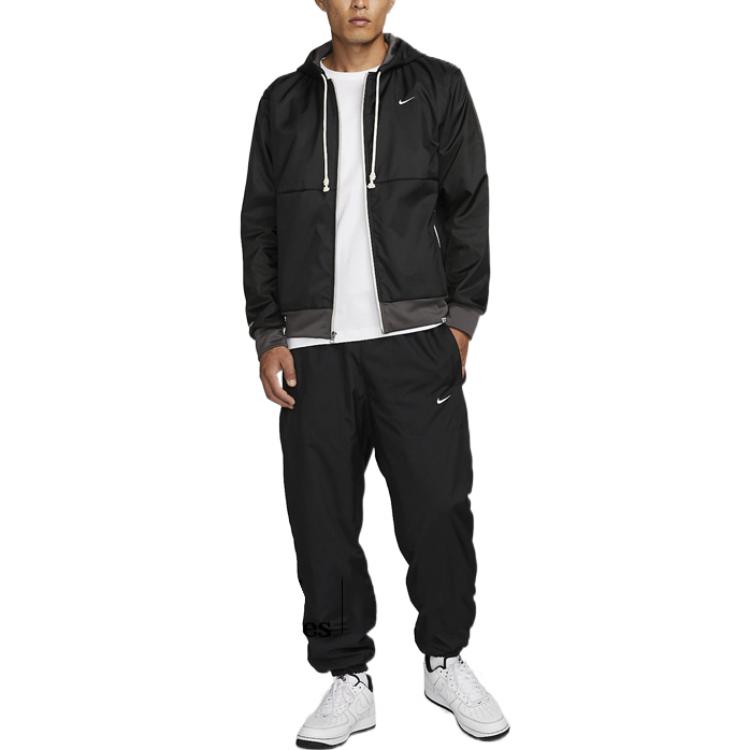 Nike Black Logo Printed Zip-Up Hoodie Jacket DQ6185-010 圖 4