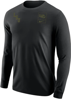 Nike Black Long-Sleeve Crewneck Logo Print T-Shirt M12333P283-LSU Buy Nike Black Long-Sleeve Crewneck Logo Print T-Shirt M12333P283-LSU