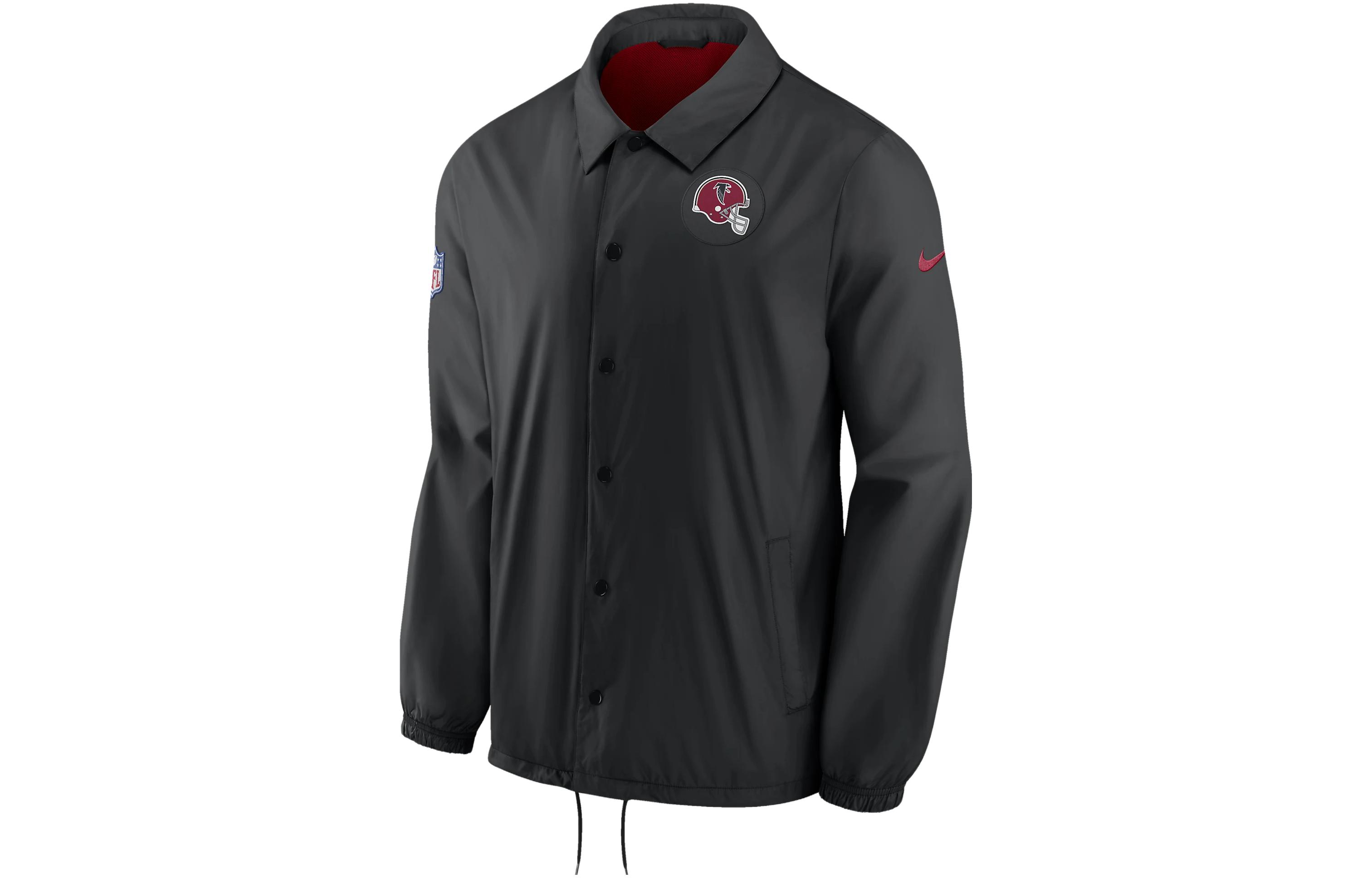 Nike Black Long-Sleeve Logo Print Polo Jacket NS5899NQ96-99L