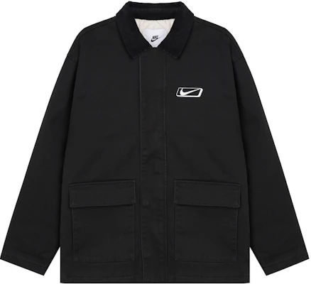 耐克黑色宽松版长袖工装夹克带标志印花 HQ2953-010 Order 耐克黑色宽松版长袖工装夹克带标志印花 HQ2953-010