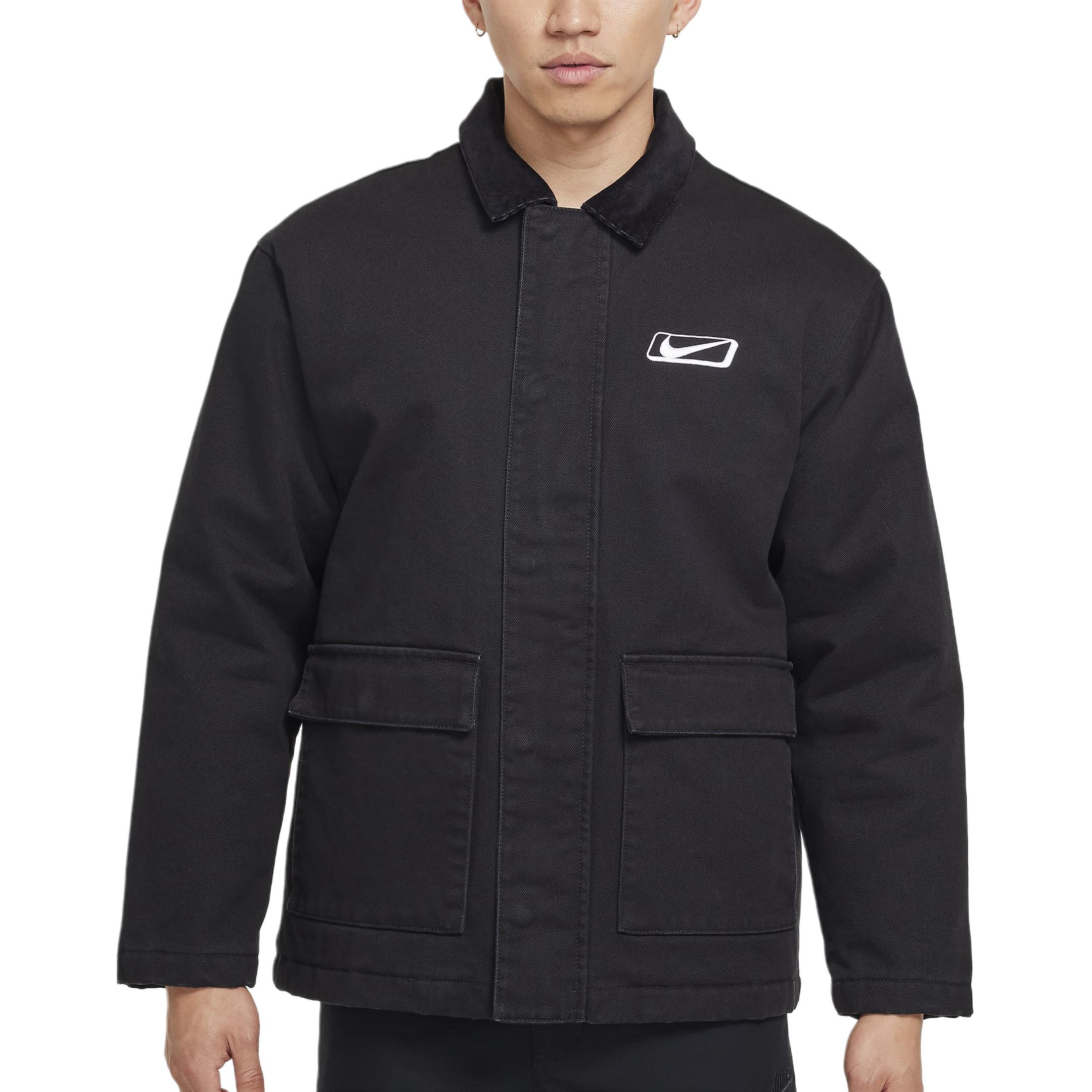 Shop 耐克黑色宽松版长袖工装夹克带标志印花 HQ2953-010