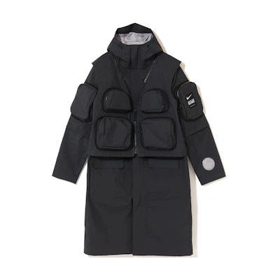 Nike Black Multi-functional Detachable Waterproof Tactical Jacket for Men NUZ4301