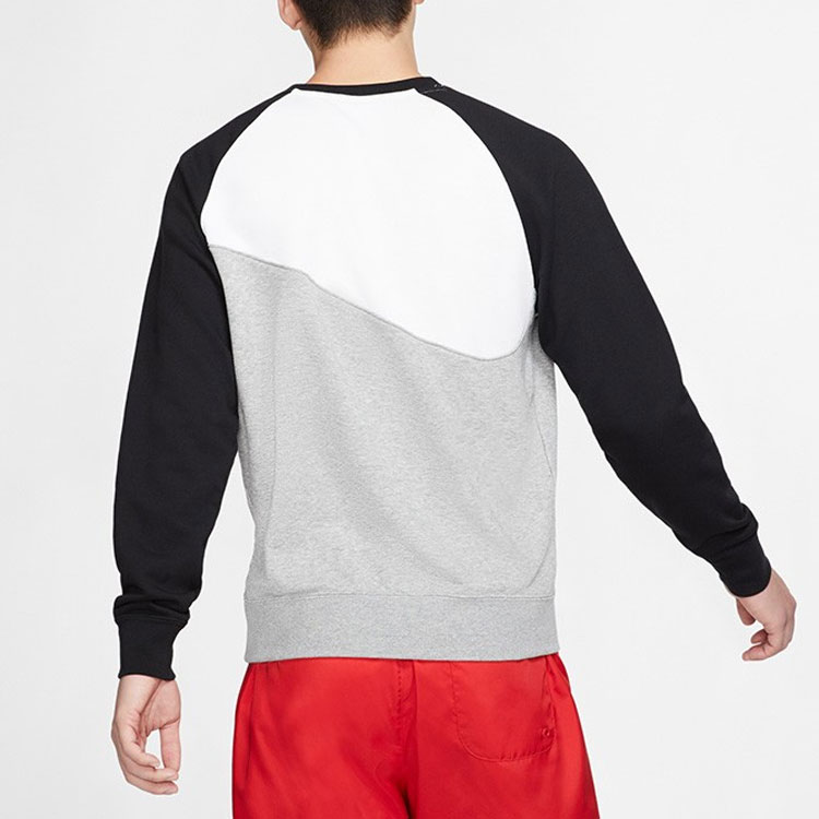 Nike Black Oversized Swoosh Patchwork Crewneck Sweatshirt BV5305-064 圖 6