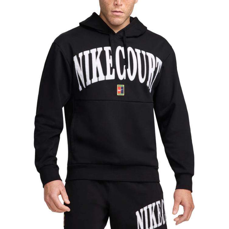 Nike Black Pullover Hoodie with Letter Print Long Sleeves FQ2094-010
