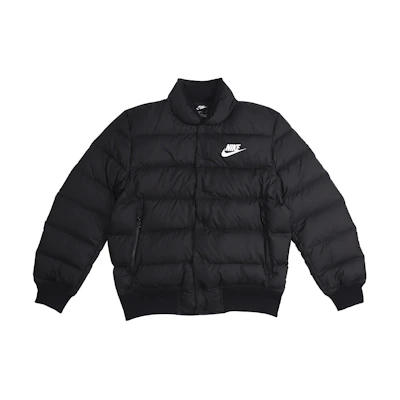 Nike Black Quilted Down Jacket Short Windproof Thermal Winter Coat DC1292-010