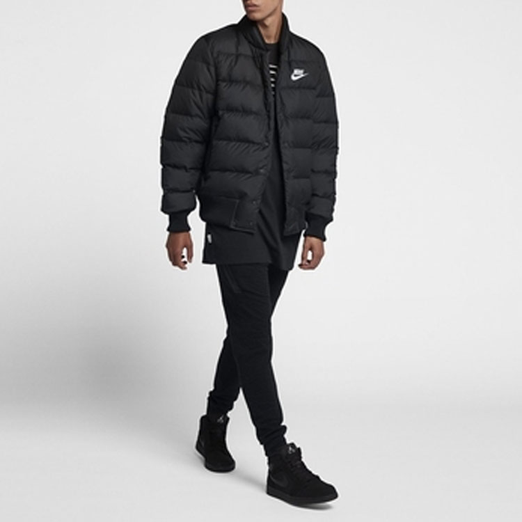 Shop Nike Black Quilted Down Jacket Short Windproof Thermal Winter Coat DC1292-010