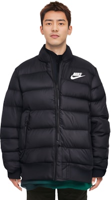 Nike Black Quilted Down Jacket Short Windproof Thermal Winter Coat DC1292-010 Details for Nike Black Quilted Down Jacket Short Windproof Thermal Winter Coat DC1292-010