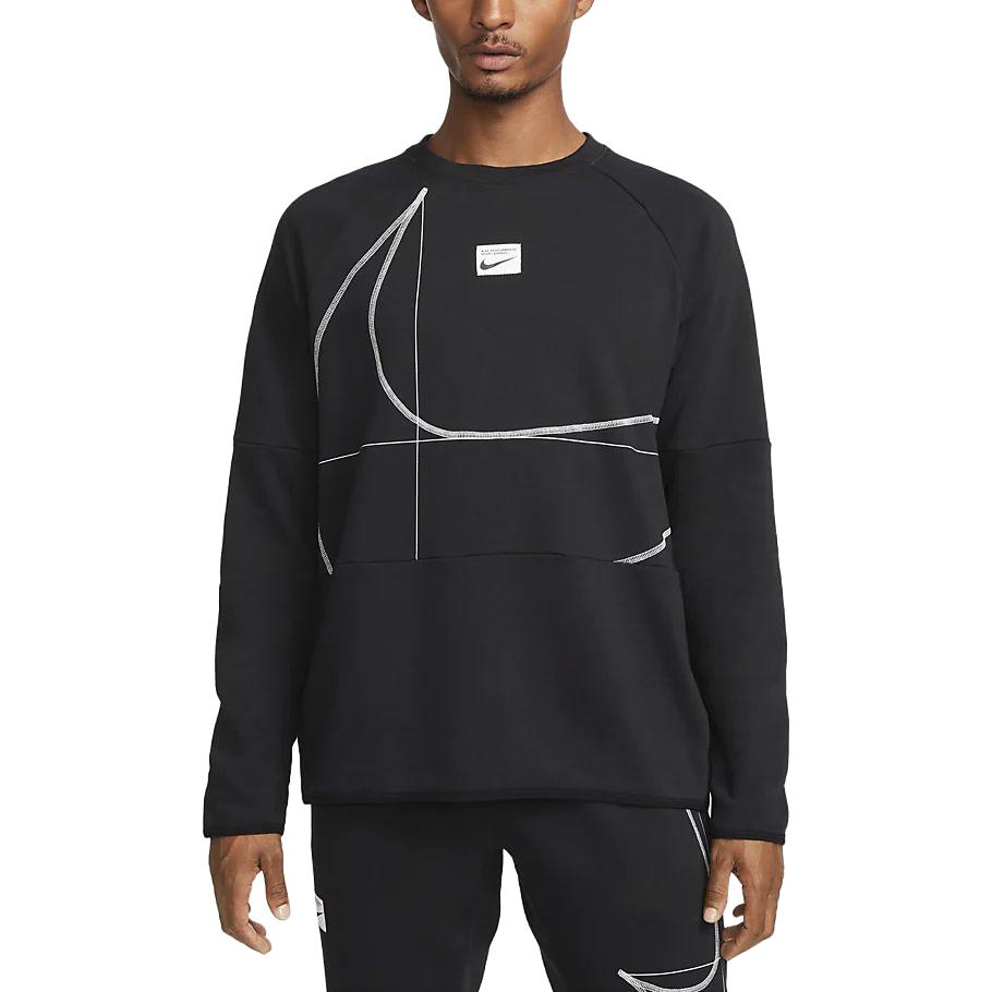 Nike Black Solid Color Crewneck Long Sleeve Casual Sweatshirt DQ6622-355 圖 2