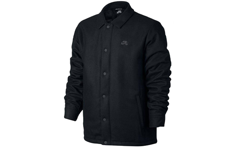 Nike Black Solid Color Warm Casual Jacket 800983-010