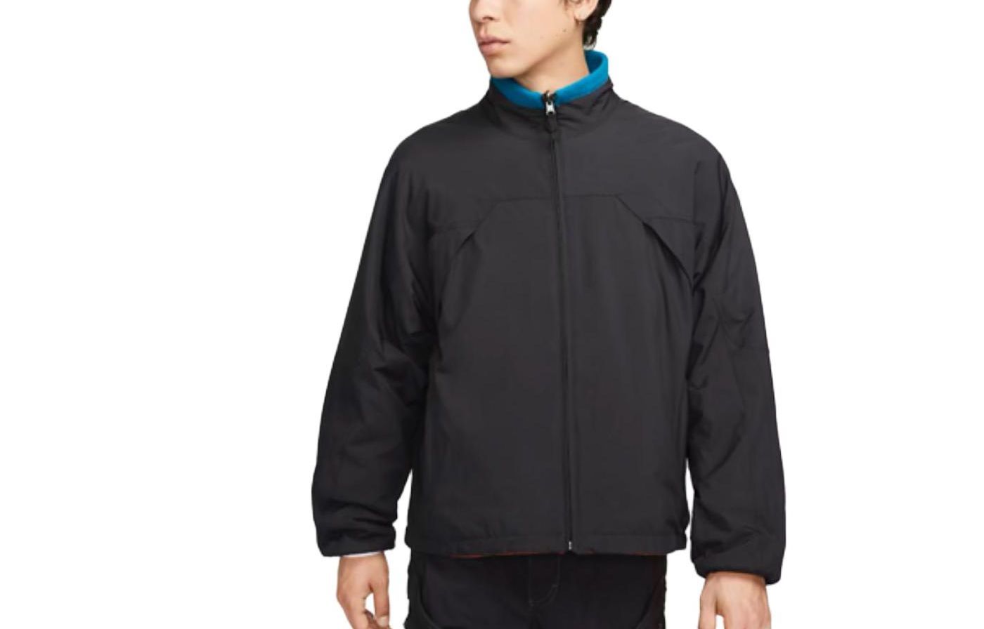 Nike Black Solid Full-Zip Long Sleeve Jacket DV9214-010 圖 2