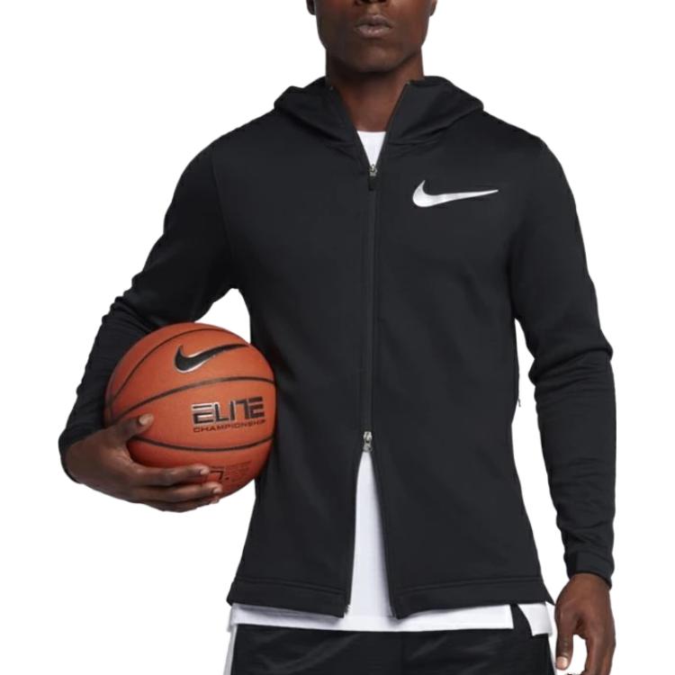 Nike Black Solid Logo Print Hooded Jacket 856439-010 圖 4