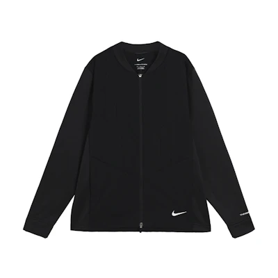 Nike Black Solid Logo Printed Zip-Up Jacket DN1954-010