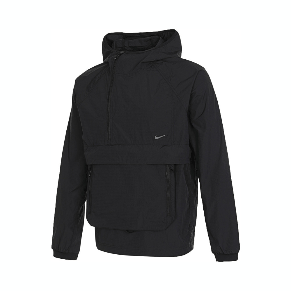 Nike Black Solid Waterproof Half-Zip Hoodie Jacket FN3873-010