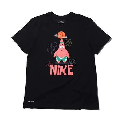 Nike Black SpongeBob Patrick Print Retro Short Sleeve T-Shirt CJ9267-010