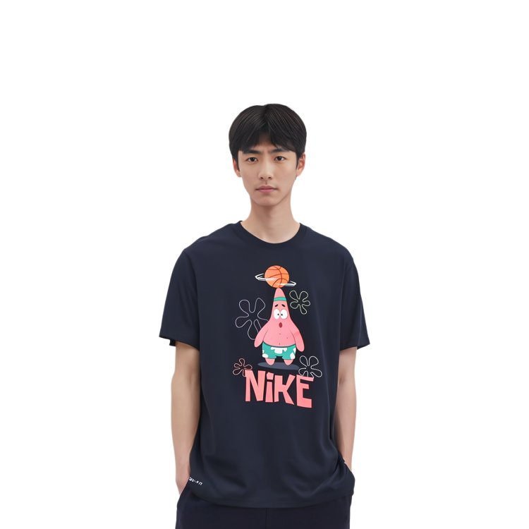 Details for Nike 黑色海綿寶寶派大星印花復古短袖T恤 CJ9267-010