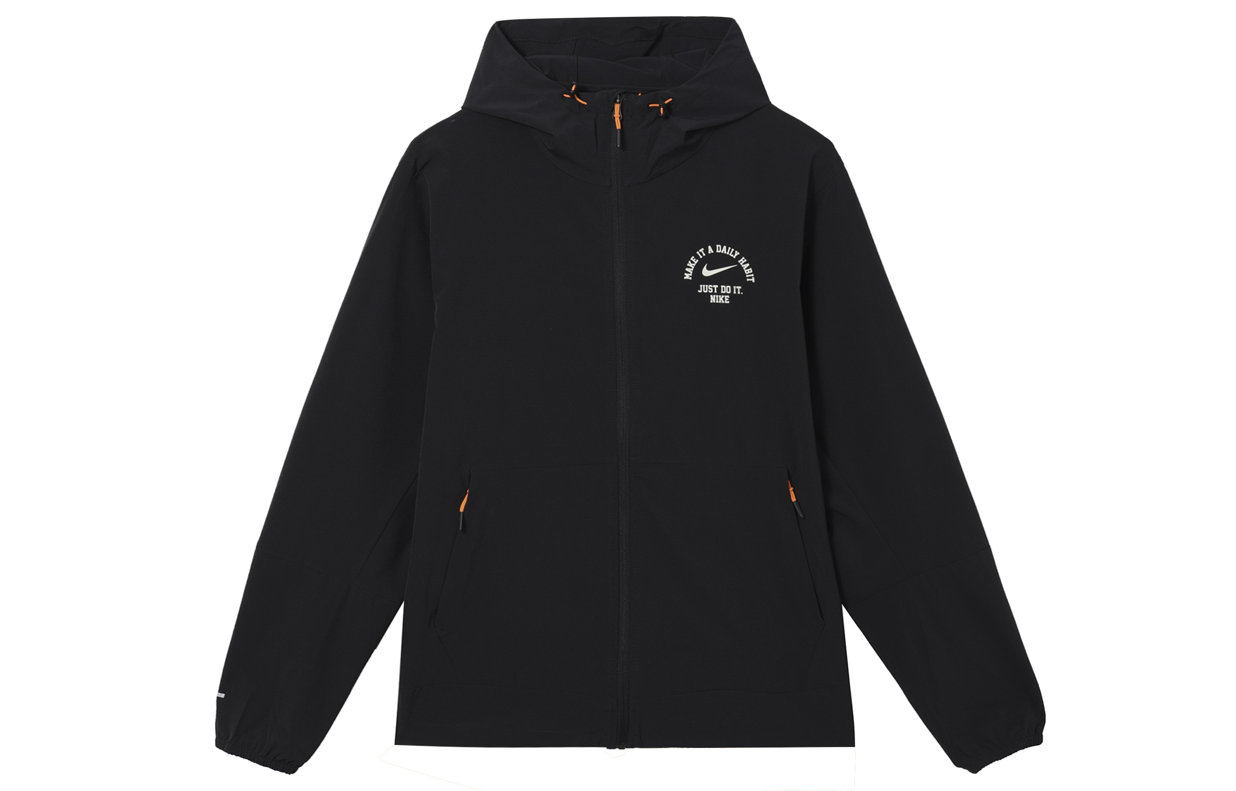 Nike Black Sports Hoodie Jacket with Back Letter Print FV3970-010