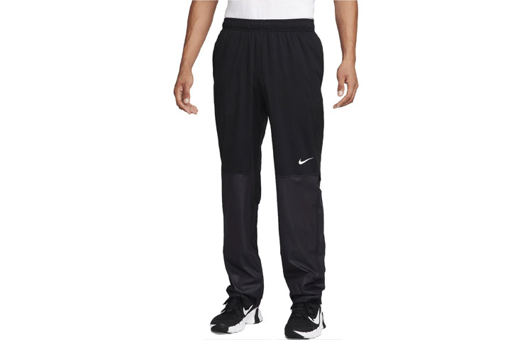Order Nike Black Straight-Leg Knit Sweatpants with Spliced Logo Design . DZ5387-010