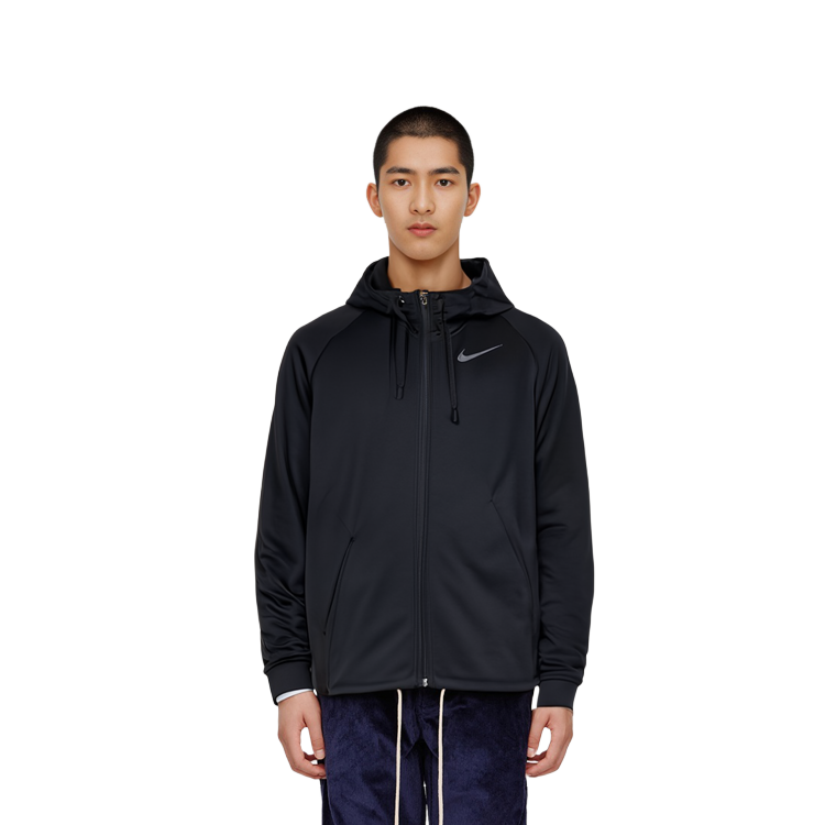 Details for Nike Black Thermal Fleece Training Jacket Long Sleeve Spring Style CV7732-010