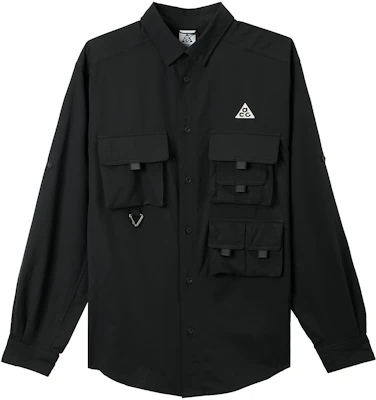 Nike Black Utility Shirt Jacket with Multiple Pockets and Button Closure DN3936-010 Buy Nike Black Utility Shirt Jacket with Multiple Pockets and Button Closure DN3936-010