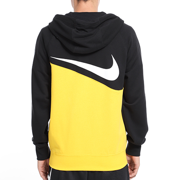 Nike Black Yellow Colorblock Knit Hoodie Jacket CT3425-780 圖 6