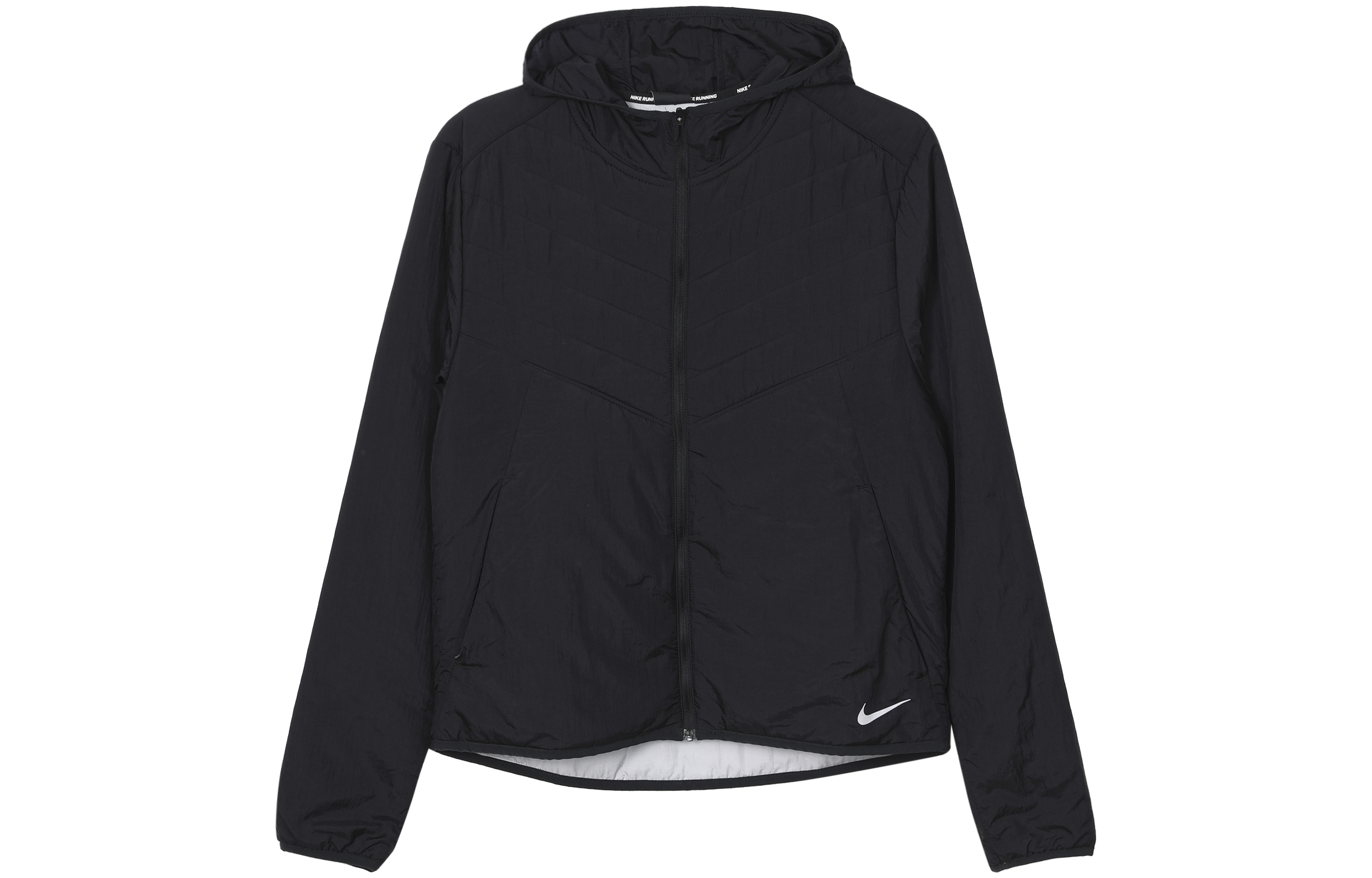 Nike Black Zip-Up Hoodie Jacket with Logo Print Design DJ0570-010
