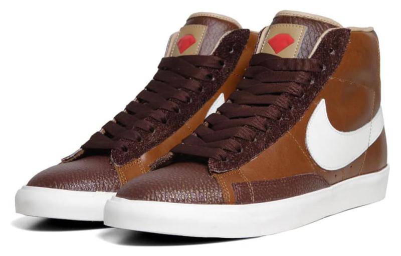 Lookbook Nike Blazer High 舒適 百搭 耐磨透氣 高筒 板鞋 男女款 棕褐色