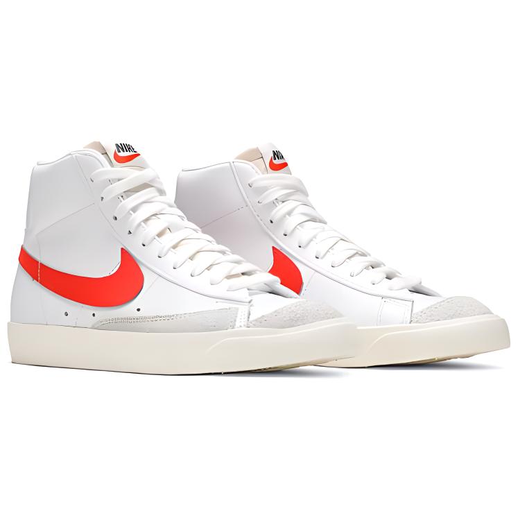 Lookbook Nike Blazer High 耐磨透氣 高筒 帆布鞋 男女皆適用 灰紅色