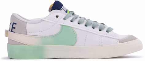 Order 【定制球鞋】Nike Blazer Low 77 Jumbo 飛行日記黃綠 撞色噴繪 防滑耐磨 低幫 板鞋 男女同款 黃綠色