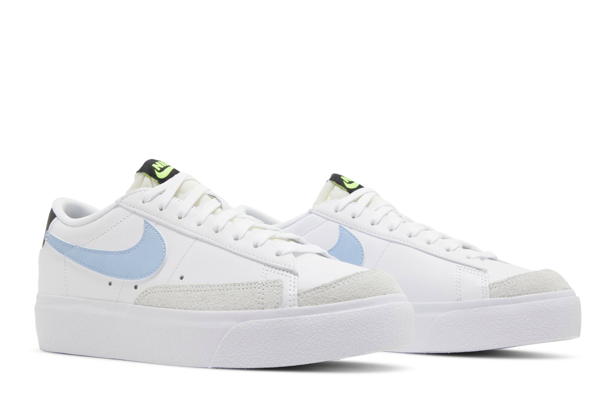 Cheap (W) Nike Blazer Low Platform 'Putih Cobalt Bliss' FJ0738-100