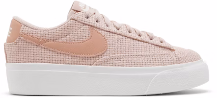 (Women) Nike Blazer Low Platform Essential 'Pink Oxford Woven' DN0744-600 (Women) Nike Blazer Low Platform Essential 'Pink Oxford Woven' DN0744-600