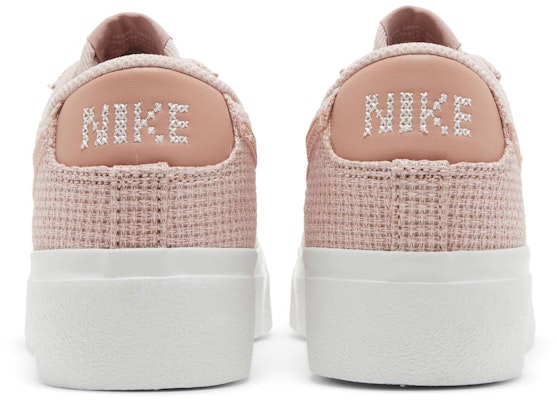 (W) Nike Blazer Low Platform Essential 'Pink Oxford Woven' Wanita DN0744-600 Details for (W) Nike Blazer Low Platform Essential 'Pink Oxford Woven' Wanita DN0744-600