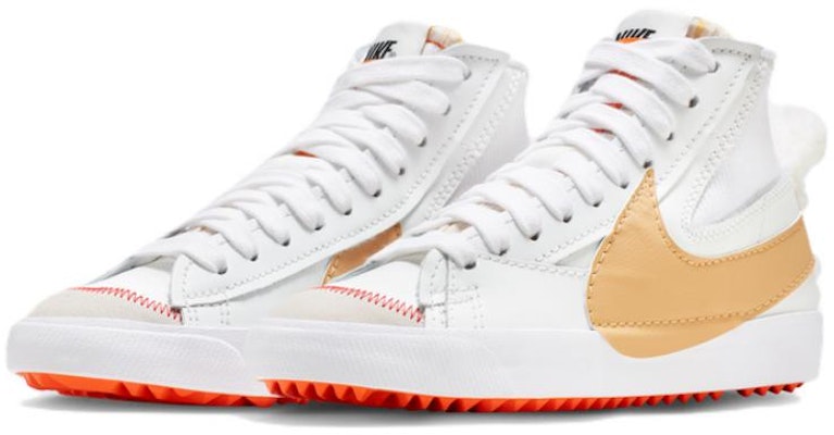 Nike Blazer Mid 輕便耐磨防滑 中筒 滑板鞋 男女同款 白棕橙 Lookbook Nike Blazer Mid 輕便耐磨防滑 中筒 滑板鞋 男女同款 白棕橙