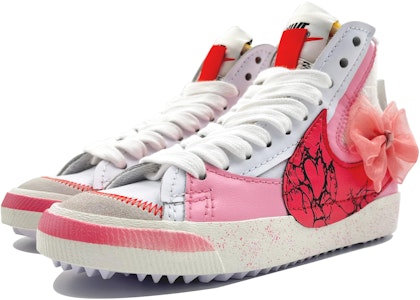 【定制球鞋】Nike Blazer Mid 77 Jumb 粉色 多巴胺 经典 蝴蝶結 防滑 中幫 板鞋 男女同款 白粉紅 Lookbook 【定制球鞋】Nike Blazer Mid 77 Jumb 粉色 多巴胺 经典 蝴蝶結 防滑 中幫 板鞋 男女同款 白粉紅