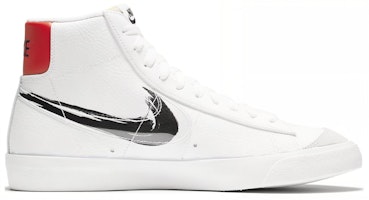 Nike Blazer Mid 77復古"筆觸勾勒"休閒鞋 中筒板鞋 男士版 白黑紅 Order Nike Blazer Mid 77復古"筆觸勾勒"休閒鞋 中筒板鞋 男士版 白黑紅