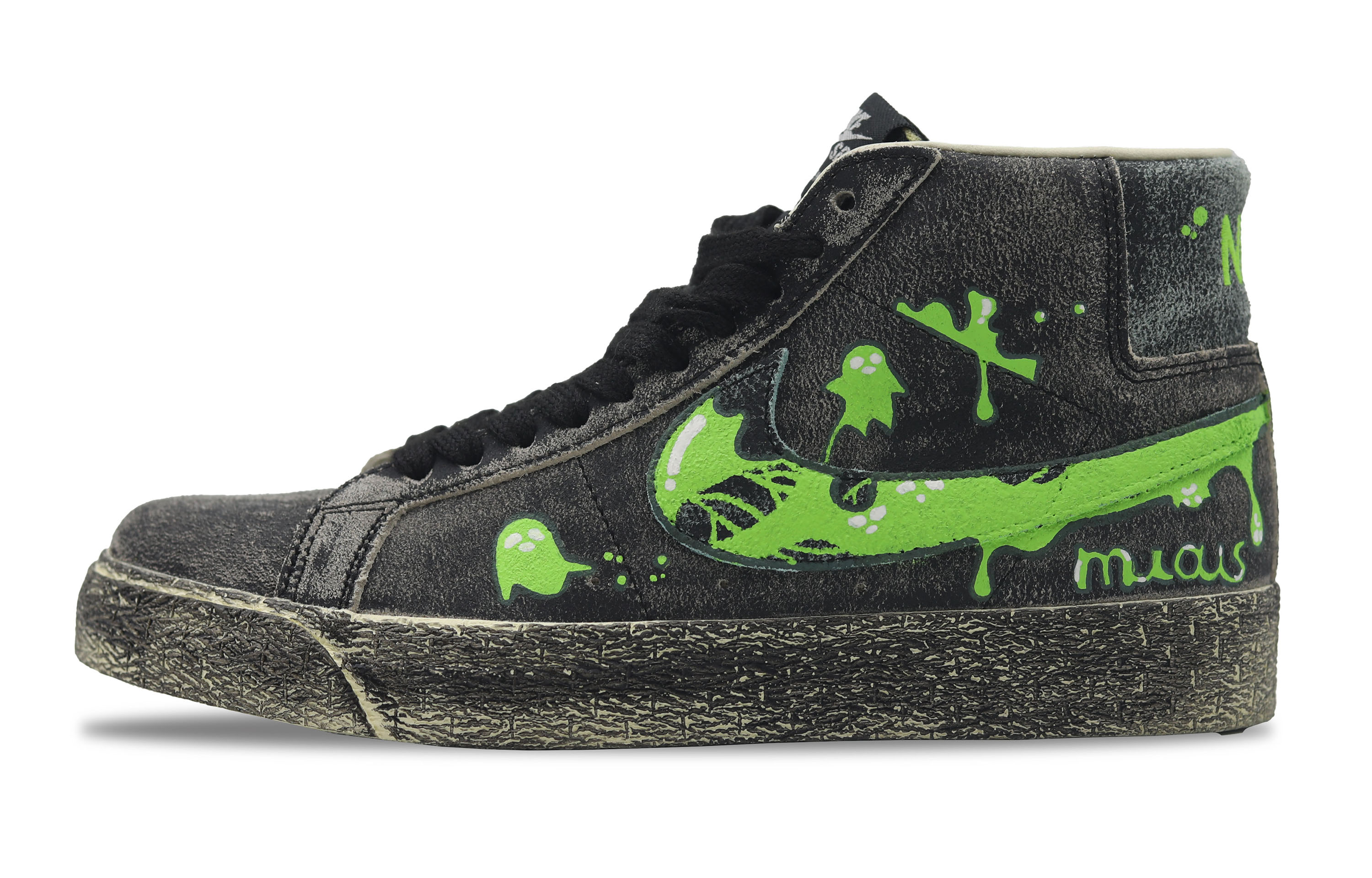 Nike Blazer Mid 'Faded Black Slime Ghost Halloween' DA1839-001-486711