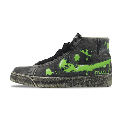 Nike Blazer Mid 'Faded Black Slime Ghost Halloween'