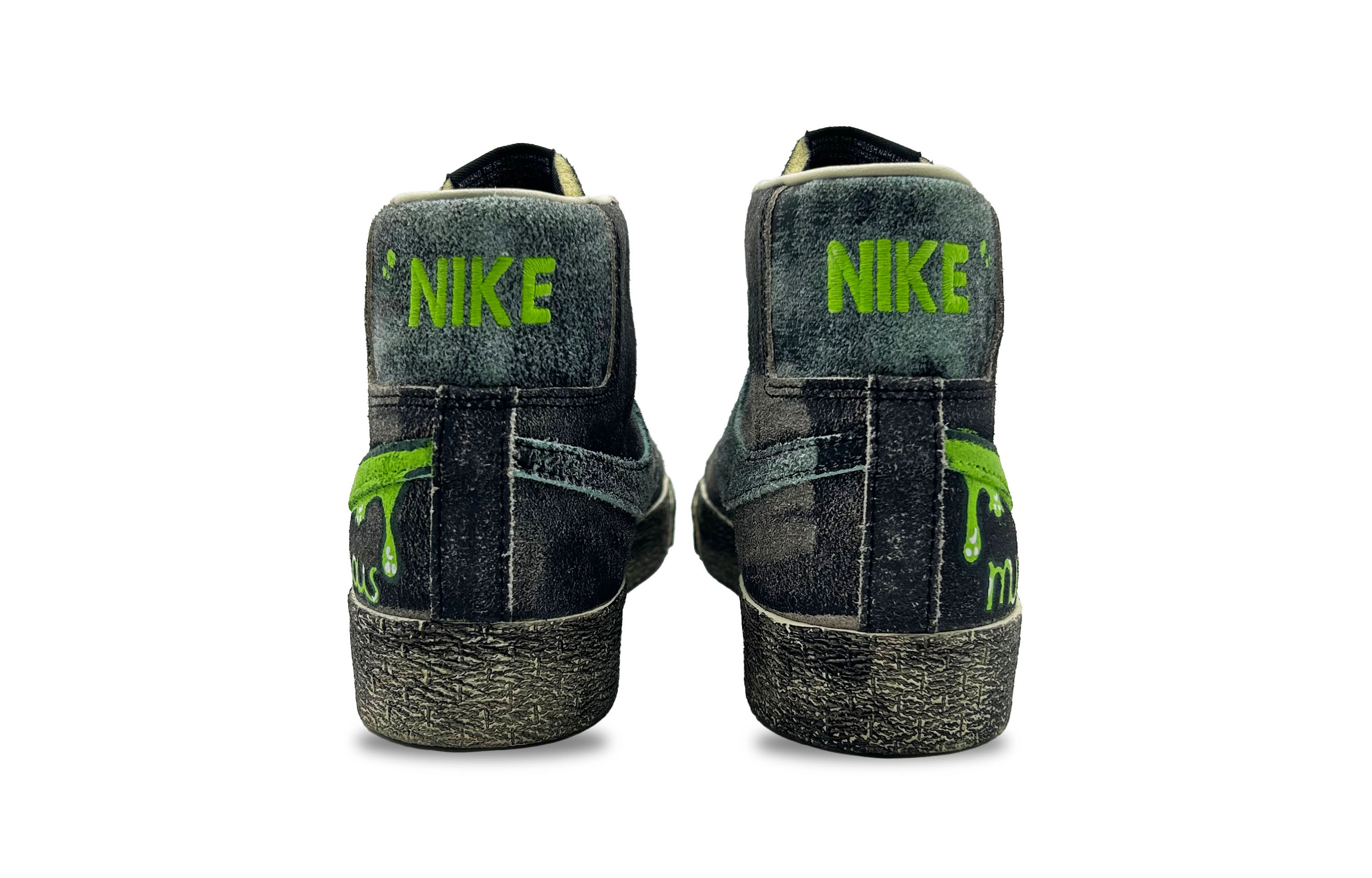 Shop Nike Blazer Mid 'Negro Desgastado Slime Fantasma Halloween' DA1839-001-486711