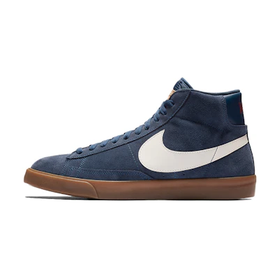 Nike Blazer Mid Mid Tops Retro Skateboarding Shoes Navy Blue