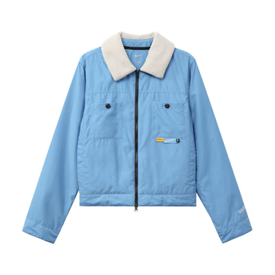 Nike Blue Athletic Cotton Jacket with Turn-Down Collar DA6716-469