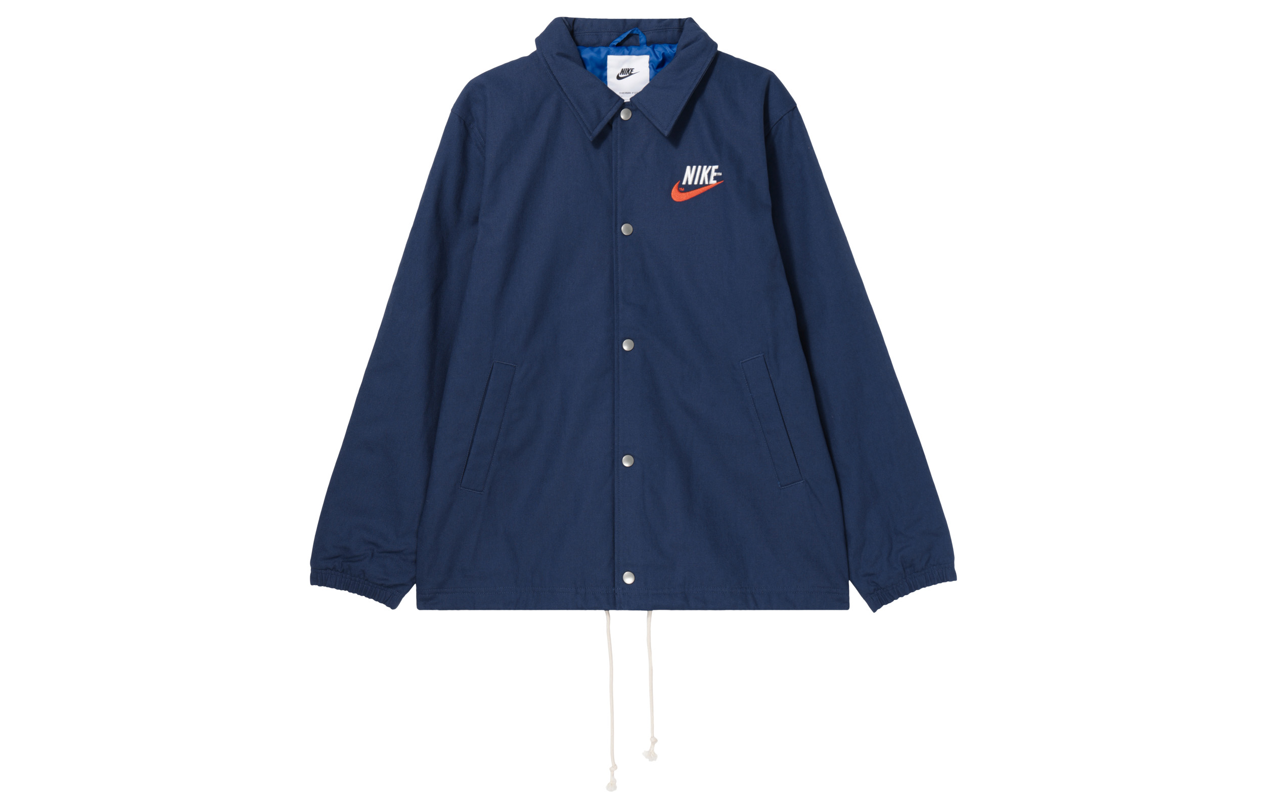 Nike Blue Button-Up Jacket with Solid Logo Print DM5275-410