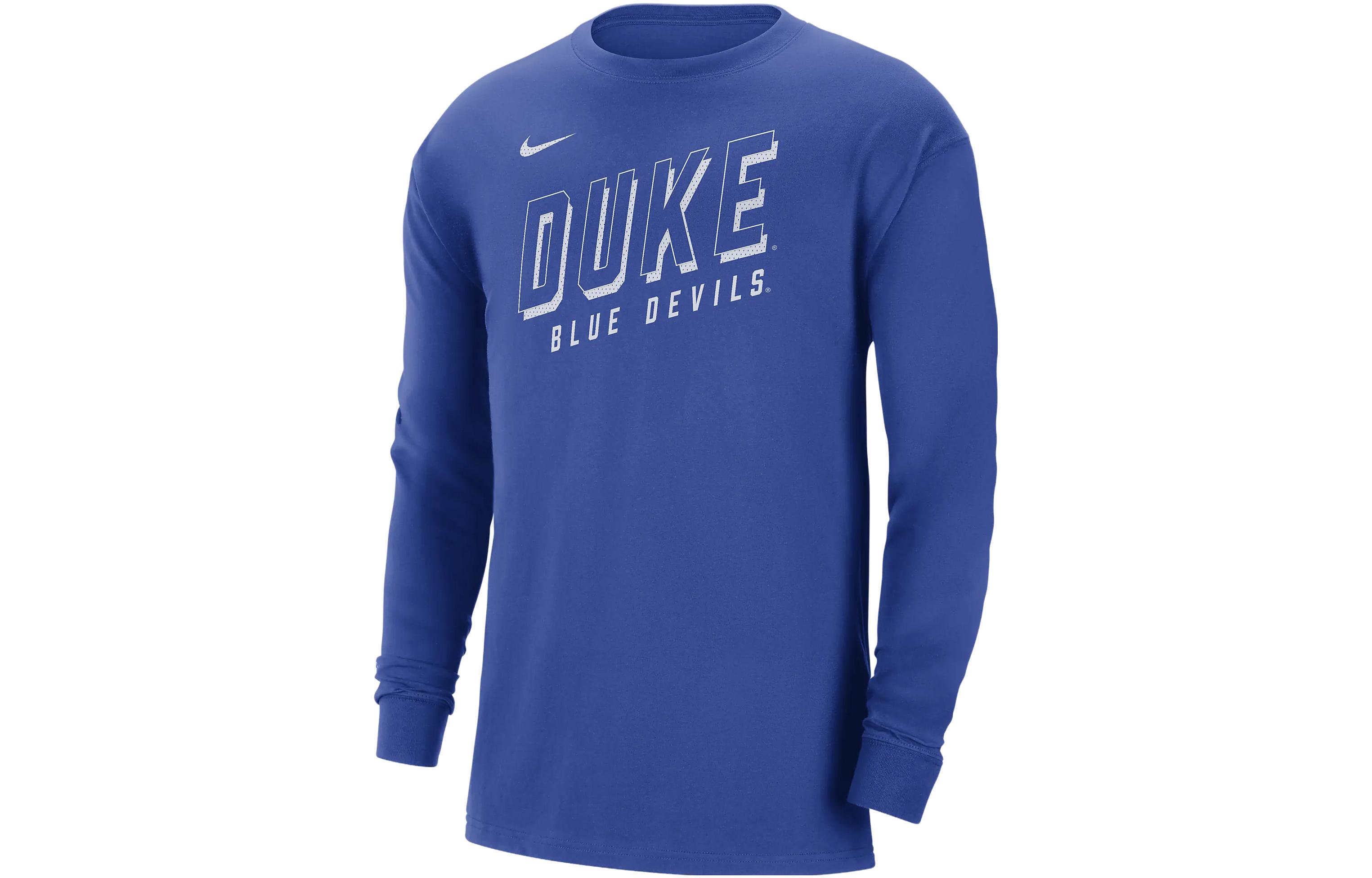 Nike Blue Crewneck Letter Print Long Sleeve T-Shirt FD4819-480