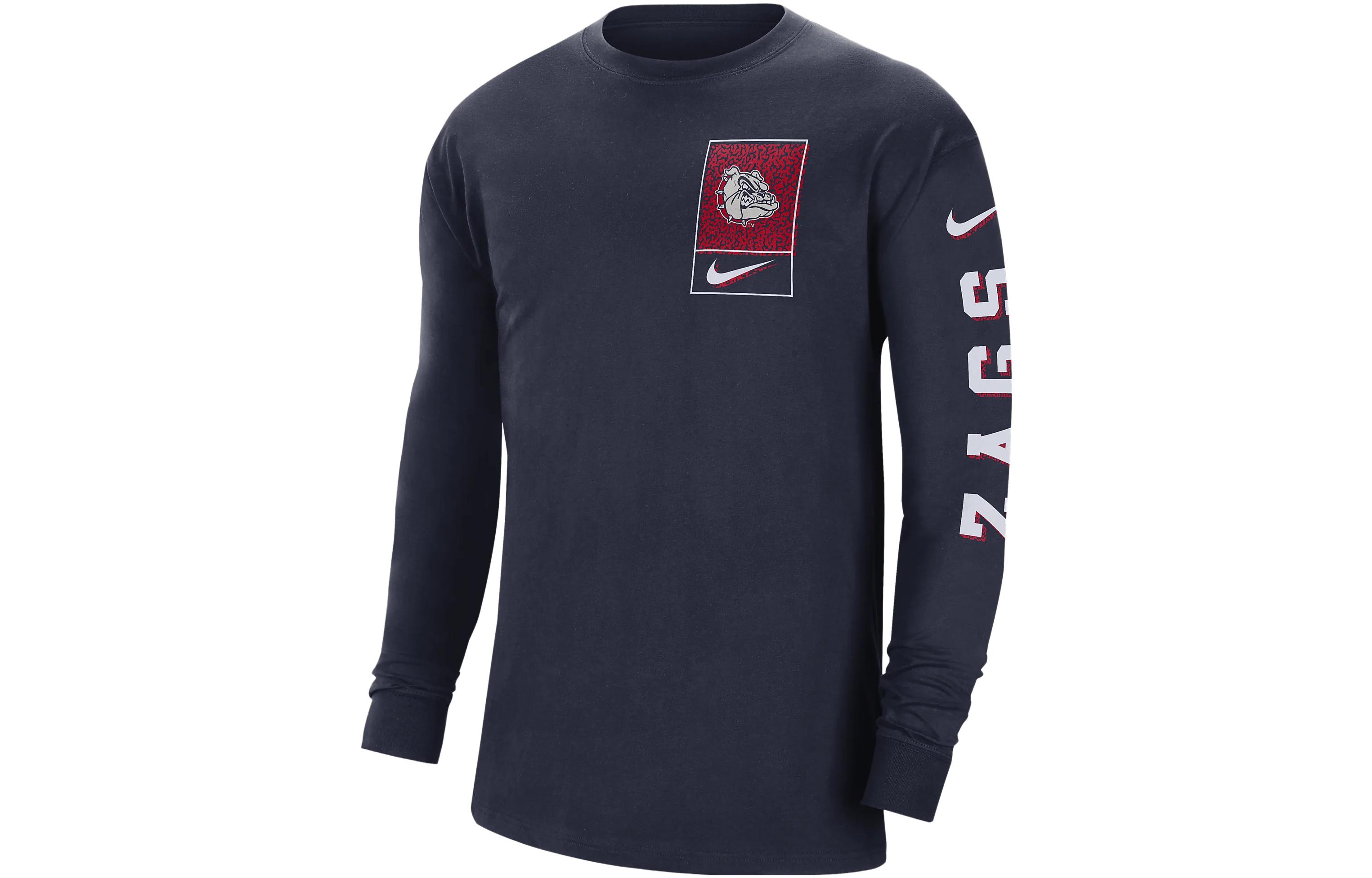 Nike Blue Logo Printed Crewneck Long Sleeve T-Shirt DZ3872-419