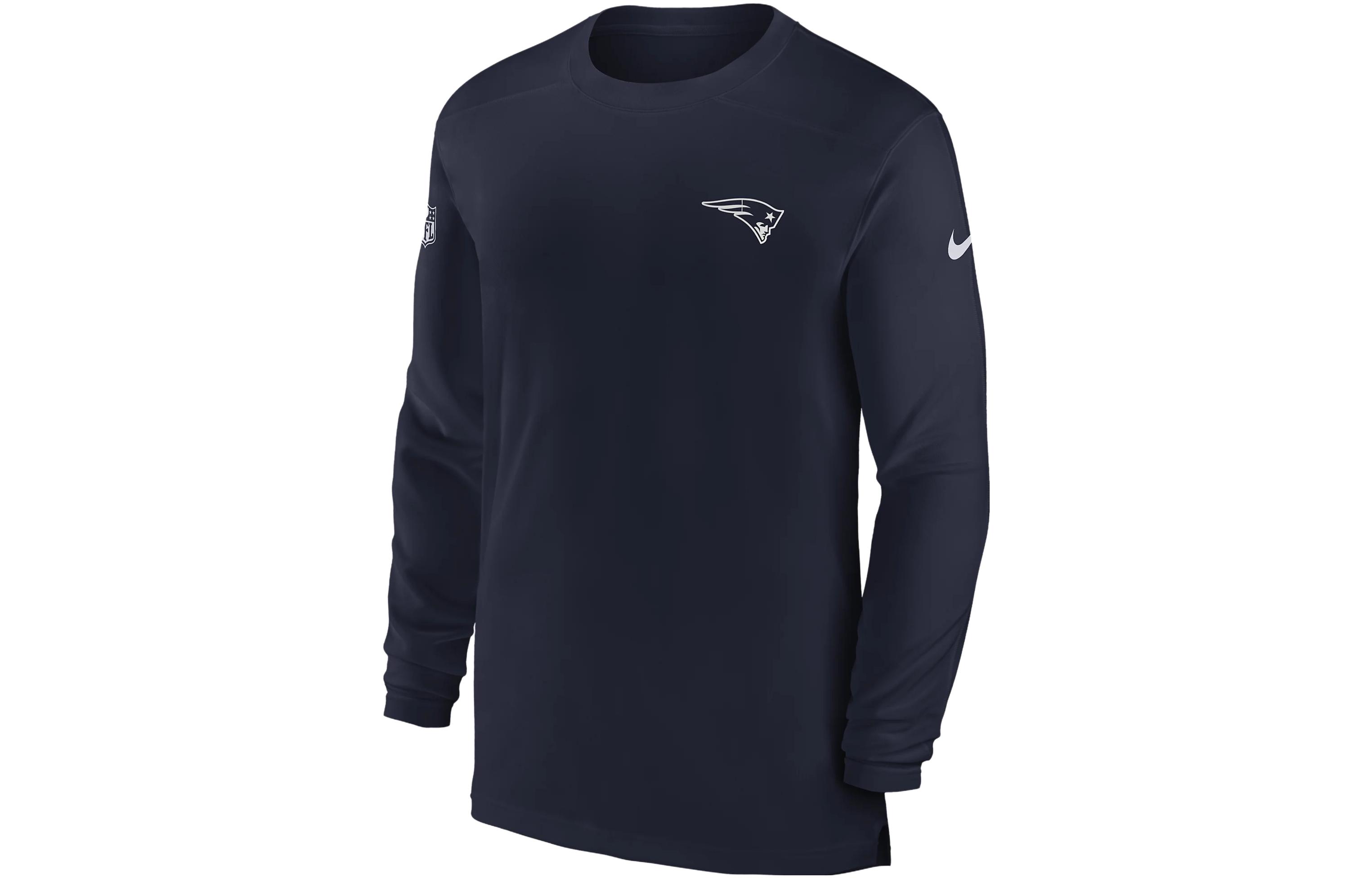 Nike Blue Long-Sleeve Logo Print Crewneck Sweatshirt 00M241S8K-0BK