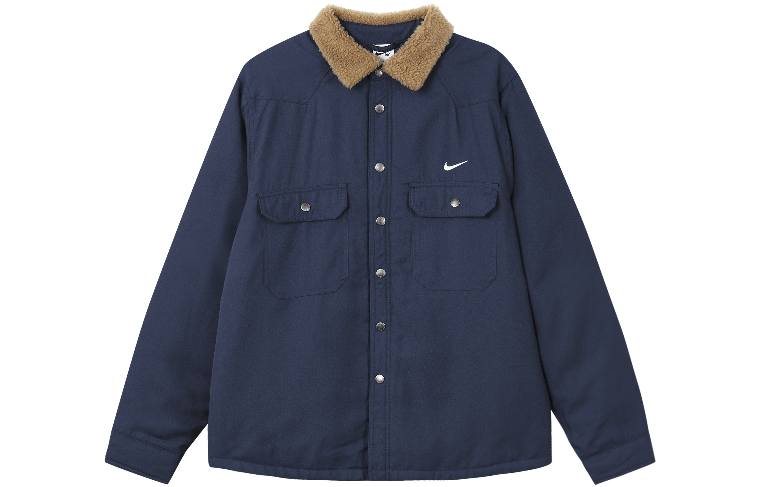 Nike Blue Polo Collar Jacket with Solid Logo Print DQ6329-410 圖 2